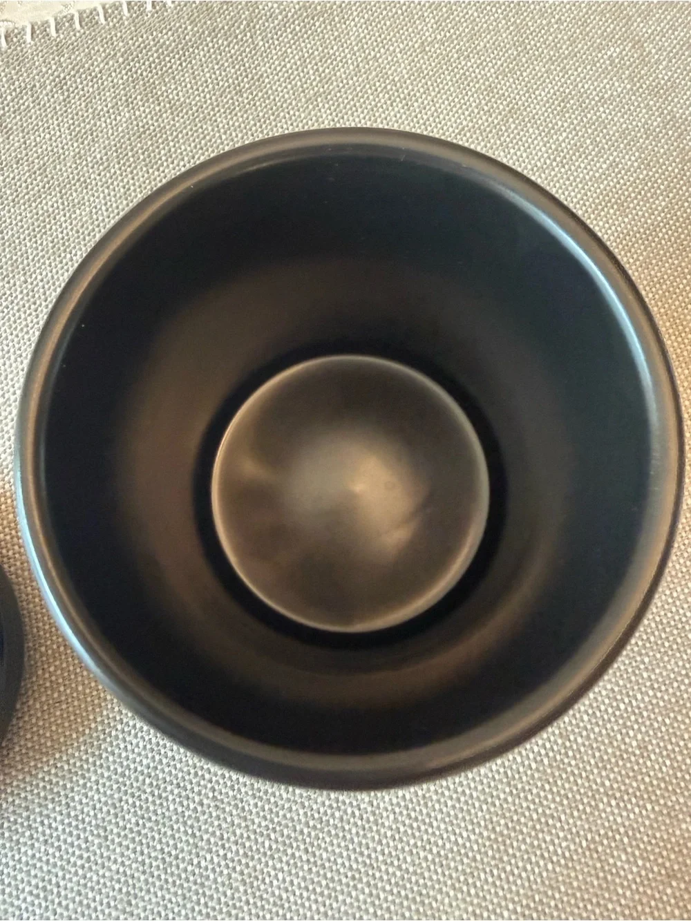 Rae Dunn Black Ceramic 'THINGS' Storage Jar with Lid, Canister